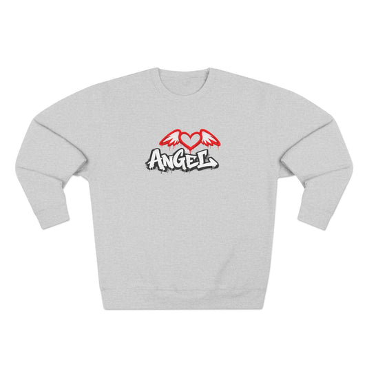 Fire Angel Graphic Sweatshirt - Y2K Streetwear Grunge Aesthetic Crewneck