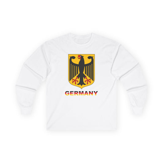 Germany Heritage Crest Long Sleeve T-Shirt – Minimalist Deutschland Unisex Tee