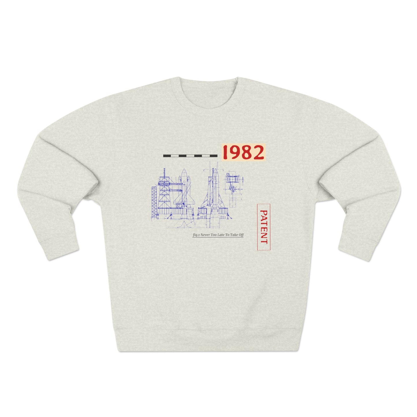 Retro Patent Blueprint Sweatshirt – Vintage Schematic Unisex Crewneck