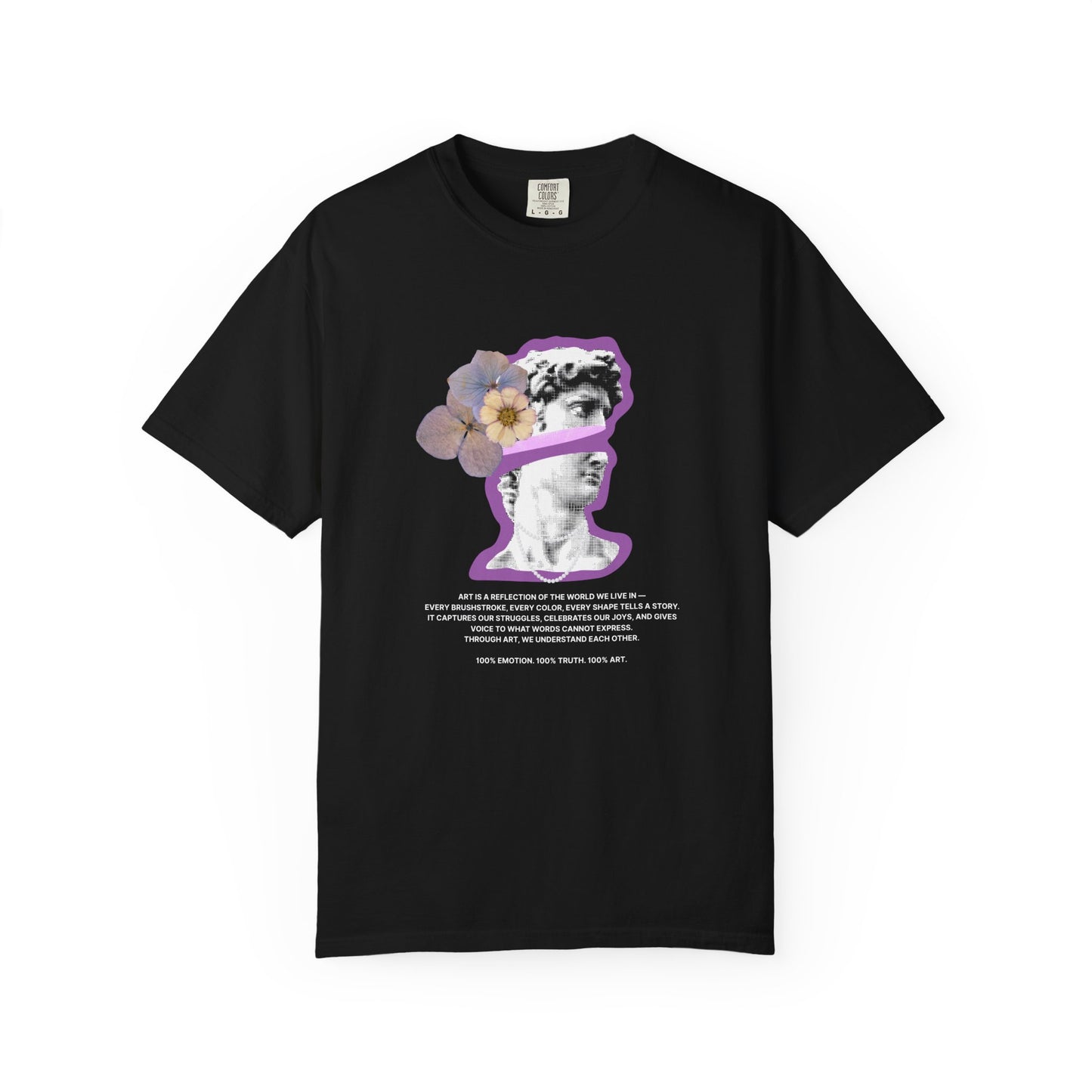 Statue & Bloom Graphic Tee – Greek Renaissance Fine Art Shirt