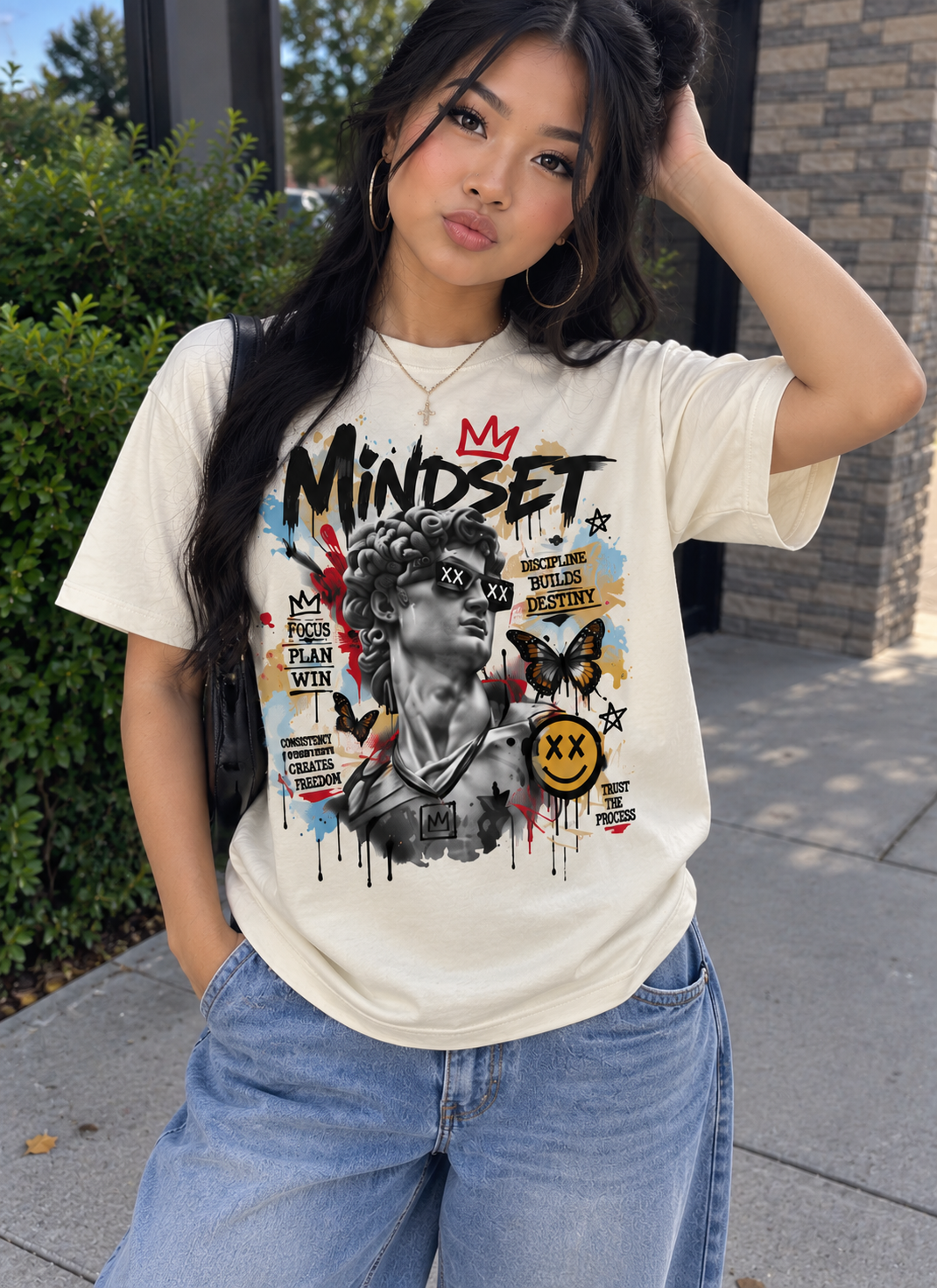 red,black,yellow,blue,tan,Tees,Tee,unisex,men,girls,women,boys,gray,mindset,butterfly,smile,apricot,graphic,graffitti
