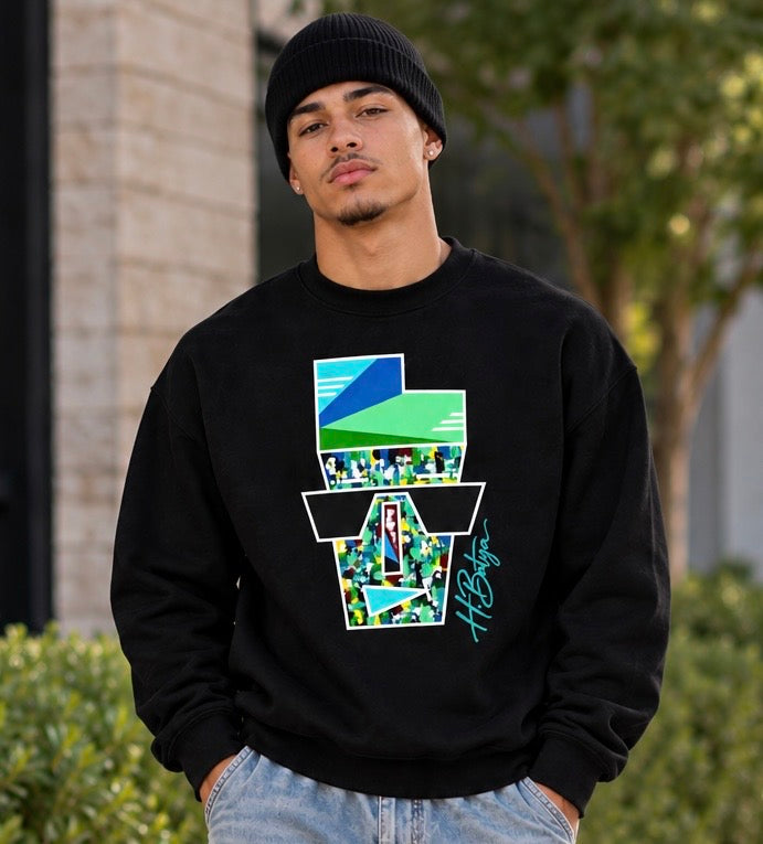 Hip Hop Hurray Urban Art  Sweatshirt- Original Art by Hadassah Batya