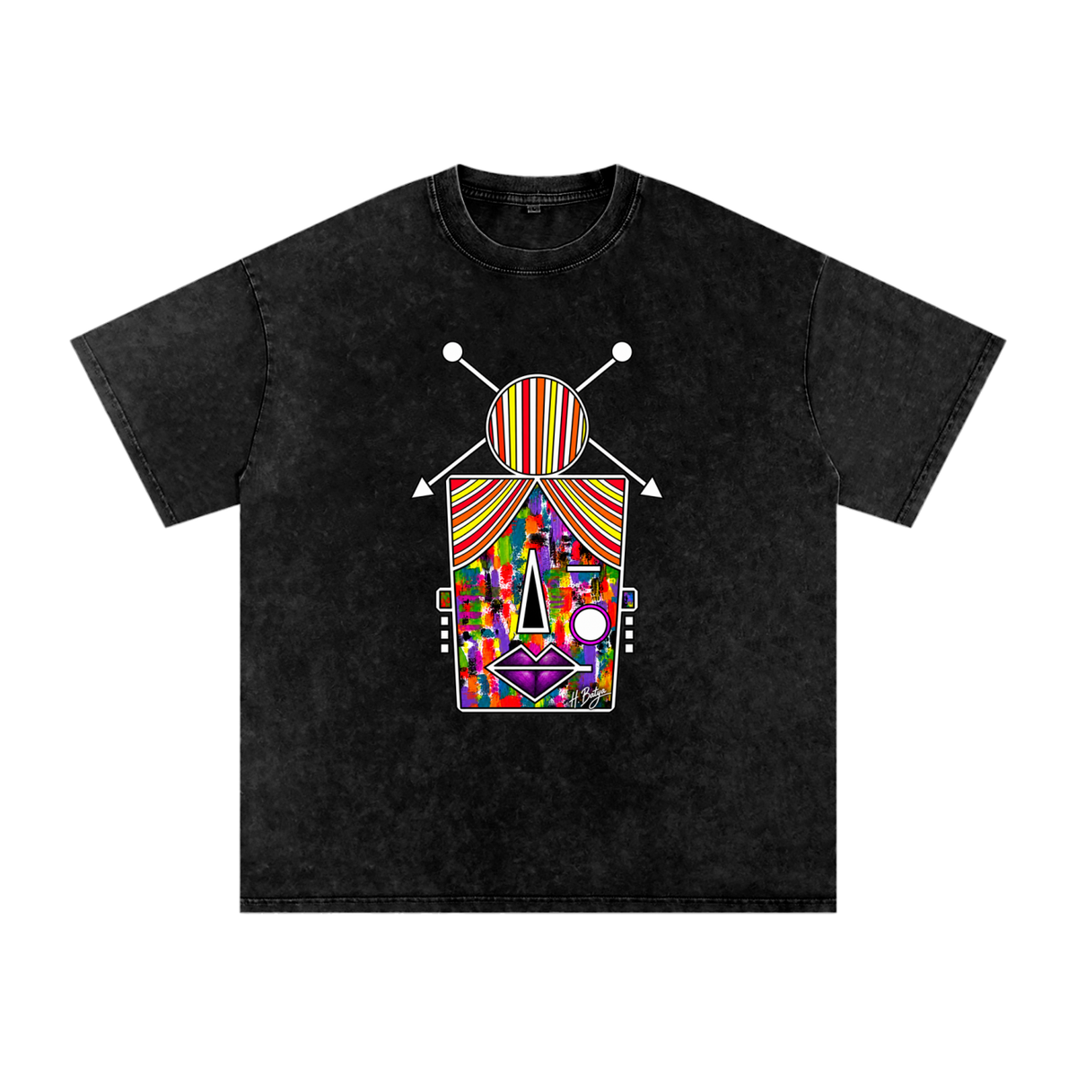 Tee,tees,black,art,unisex,trendy,artwork,artsy,hbatya,Hadassah,batya,men,women,streetwear,colorful,abstract,casual,neon,white,faded,stone,vintage,retro,gift