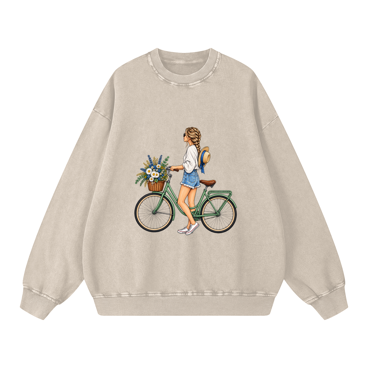Bloom & Wander Vintage Snow Washed Oversized Sweatshirt