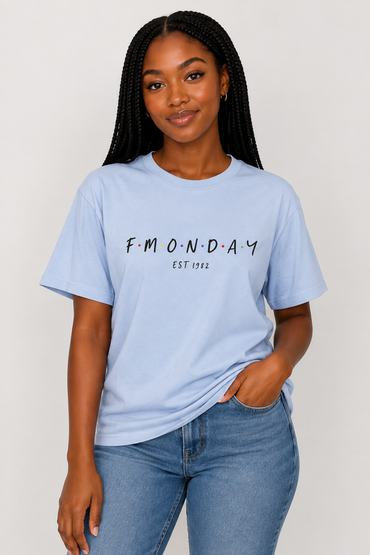 monday,Tees,Tee,unisex,girls,men,boys,women,weekday,blue,colorful,black,mood