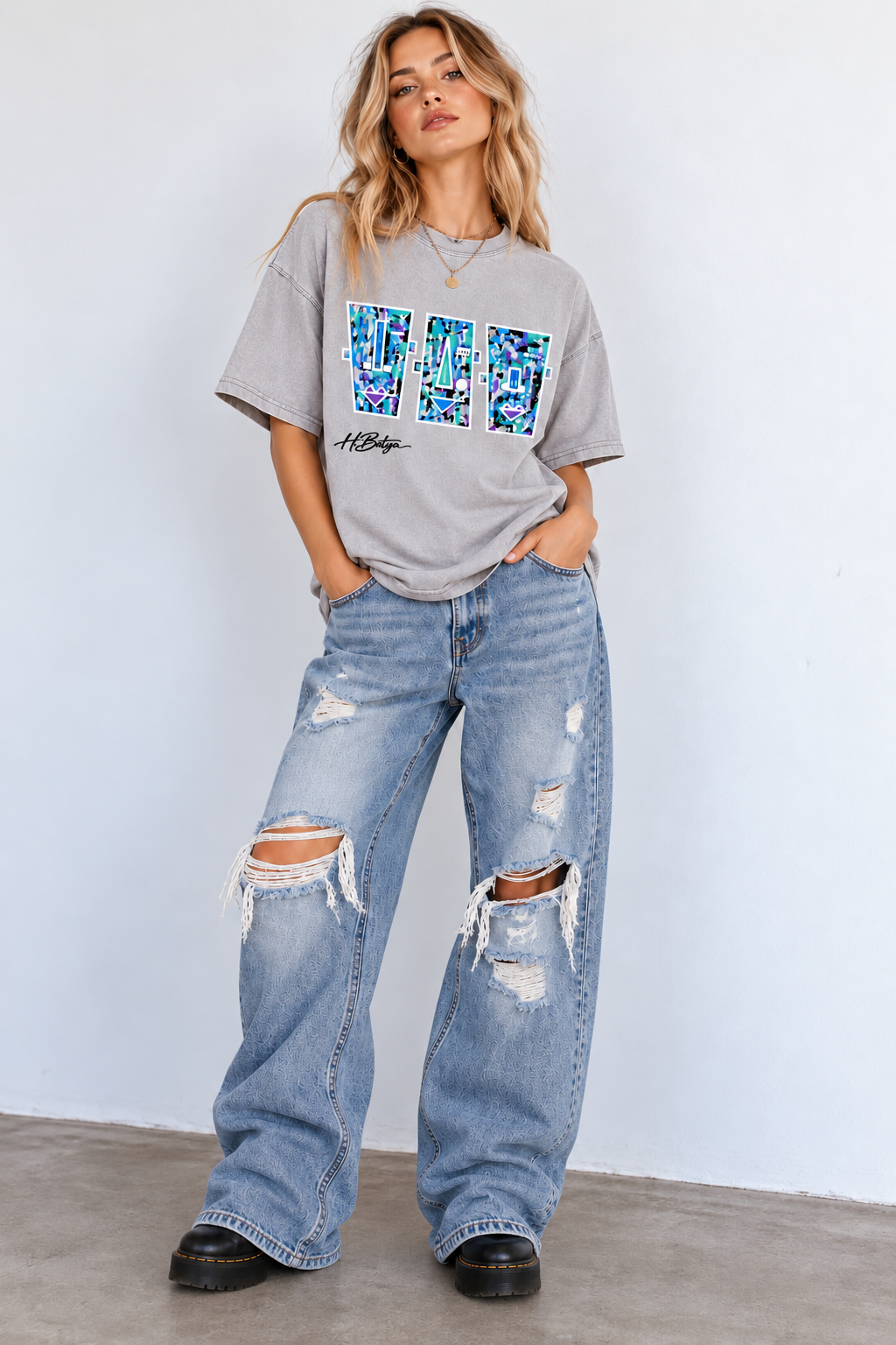 Divine Expression Enzyme-Washed Graphic Tee- Original Art by Hadassah Batya