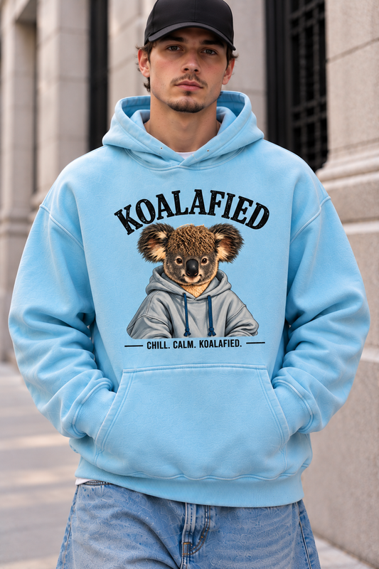 KOALAFIED Chill Mode Snow Washed Oversized Hoodie