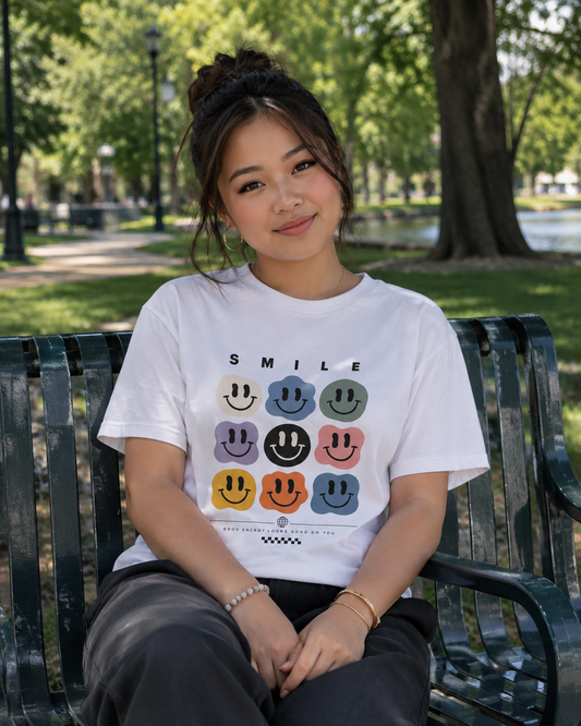 white,yellow,green,blue,ivory,black,purple,pink,smile,Tees,Tee,unisex,men,women,girls,boys,trippy,orange