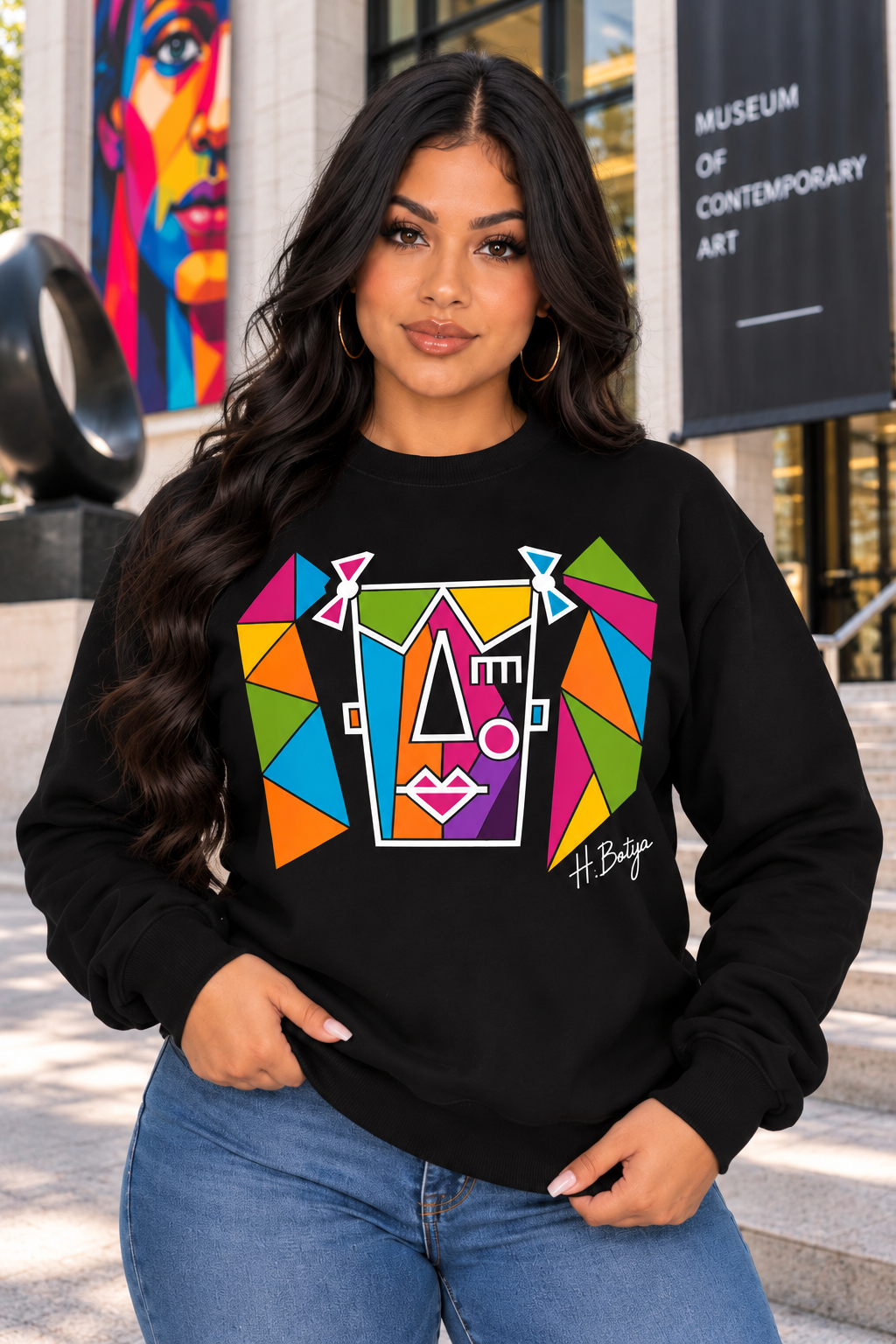 Sweatshirt,sweatshirts,black,yellow,blue,white,green,purple,orange,unisex,men,women,youth,juniors,boys,girls,art,abstract,hadassah,batya