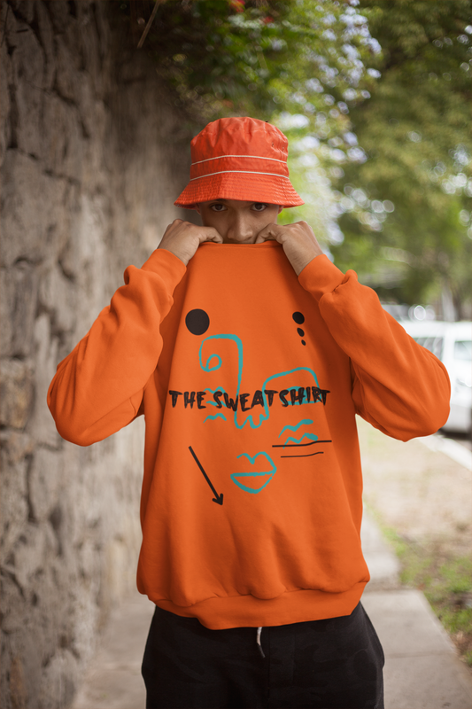 Orange Abstract Sweatshirt